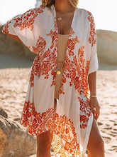 Strickjacken Chiffon Print Strand Sonnenschutz Resort Split Cardigan